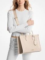 Mirella Medium Metallic Logo Jacquard Tote Bag