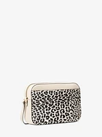 Jet Set Large Leopard-Print Calf Hair Crossbody Bag