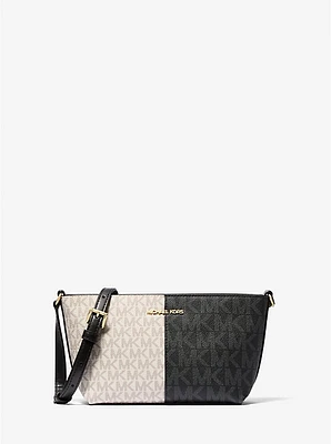 Jet Set Small Two-Tone Logo Crossbody Bag