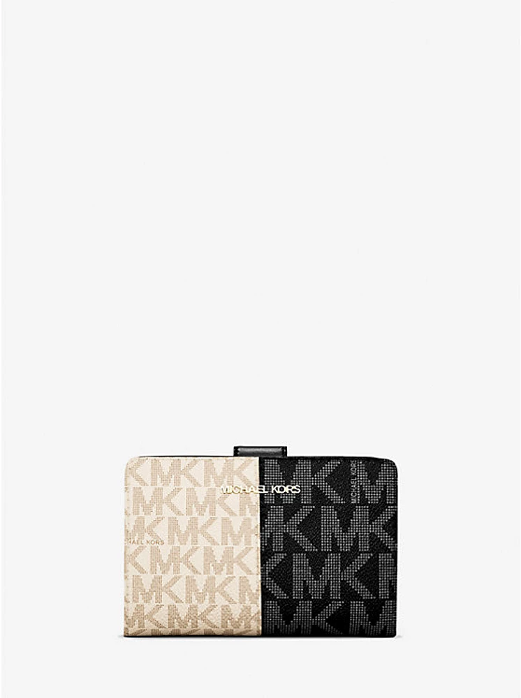 Jet Set Medium Two-Tone Logo Wallet