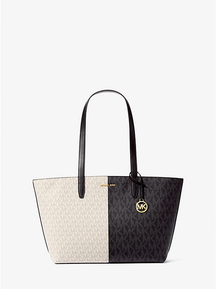 Jet Set Medium Two-Tone Logo Tote Bag