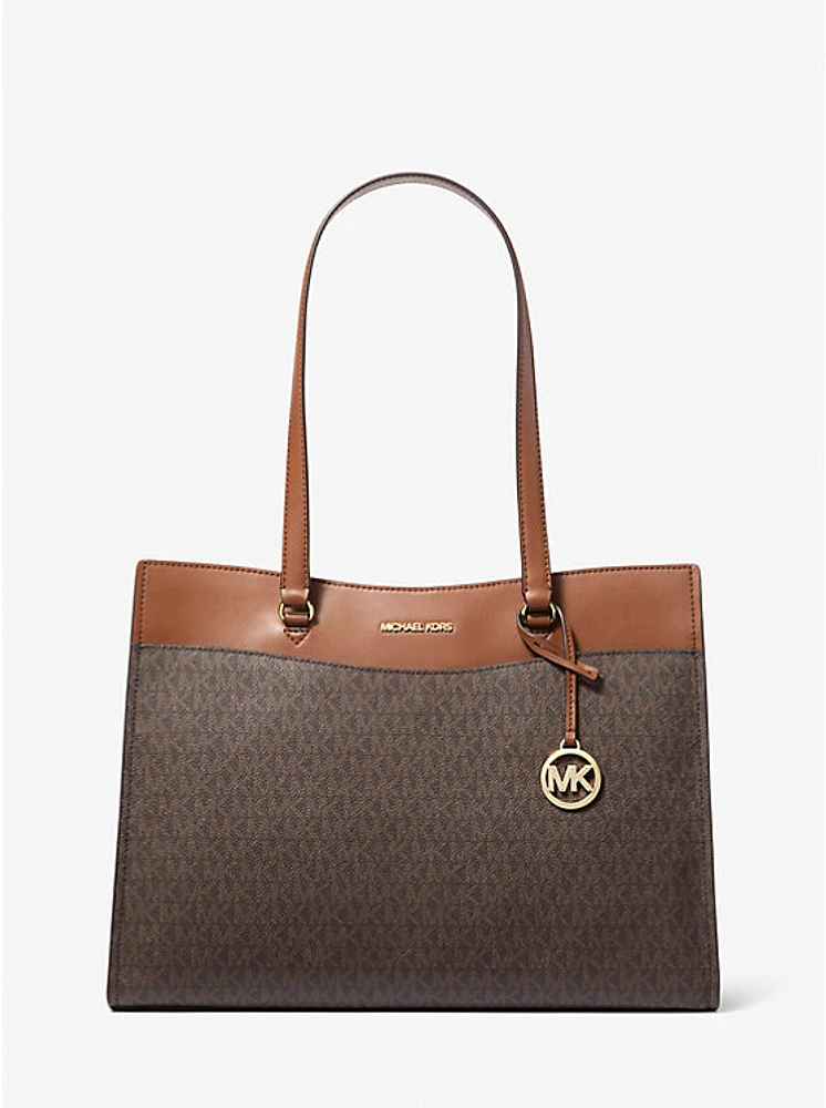 Jet Set Large Signature Logo Tote Bag