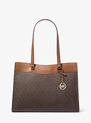 Jet Set Large Signature Logo Tote Bag