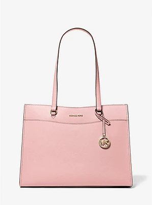 Bolso tote Jet Set Travel de bolsillo grande piel saffiano