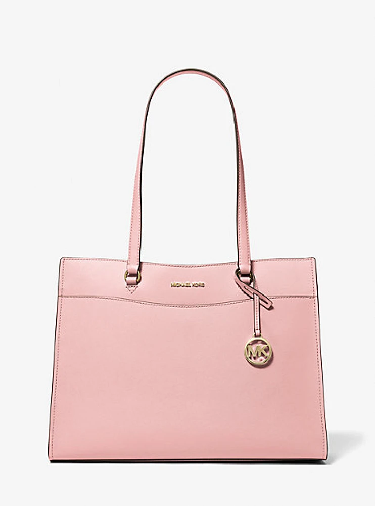 Jet Set Travel Large Saffiano Leather Pocket Tote Bag