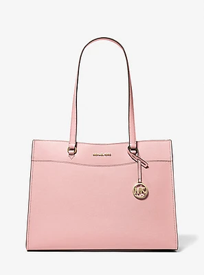 Jet Set Travel Large Saffiano Leather Pocket Tote Bag
