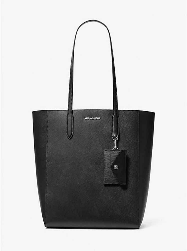 Vincent Large Saffiano Leather Tote Bag With Card Case