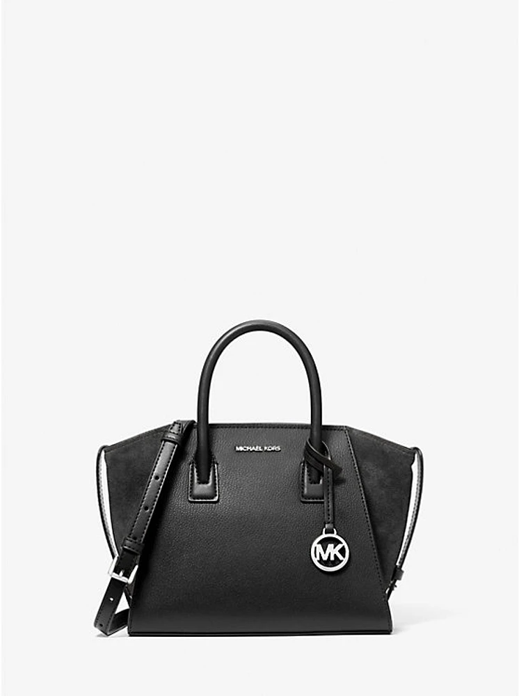 Avril Leather and Suede Satchel