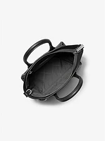 Avril Leather and Suede Satchel