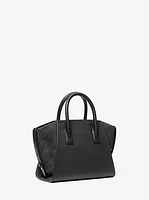 Avril Leather and Suede Satchel
