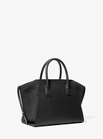 Avril Large Leather and Suede Satchel