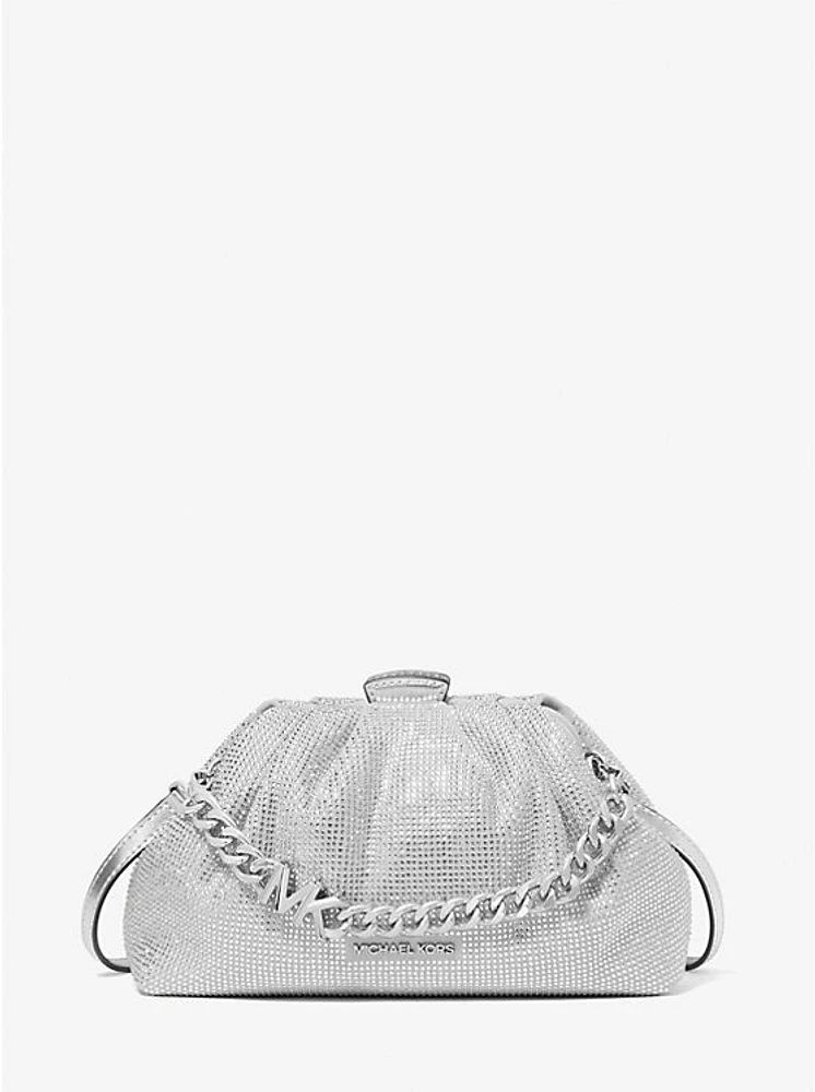 Nola Small Crystal Embellished Metallic Crossbody Bag