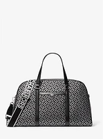 Jet Set Travel Extra-Large Metallic Logo Jacquard Weekender Bag