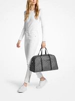 Jet Set Travel Extra-Large Metallic Logo Jacquard Weekender Bag