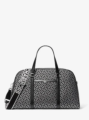 Jet Set Travel Extra-Large Metallic Logo Jacquard Weekender Bag