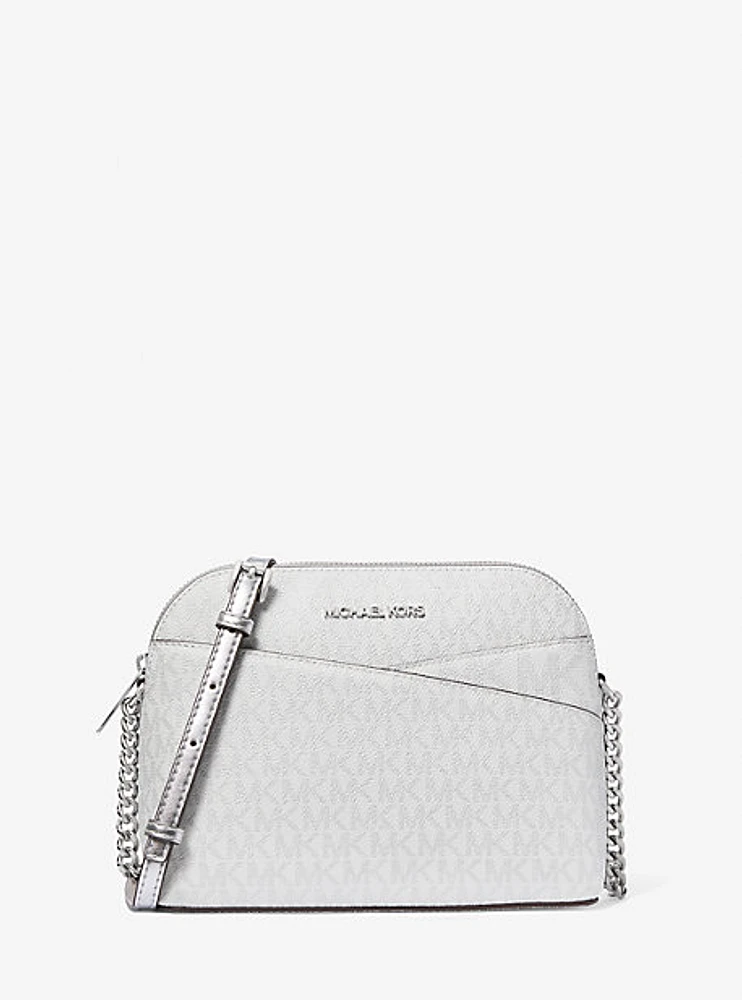 Jet Set Travel Medium Signature Logo Dome Crossbody Bag