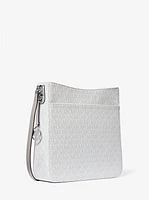 Jet Set Travel Large Metallic Signature Logo Messenger Bag
