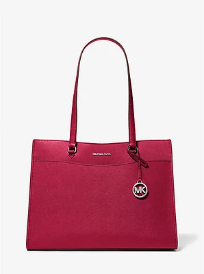 Bolso tote Jet Set Travel grande en piel Saffiano