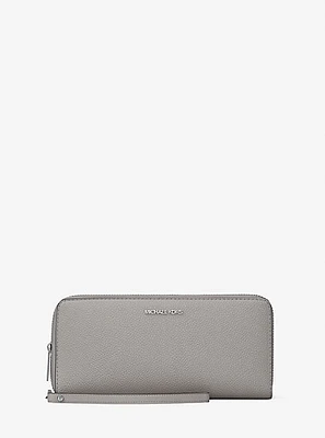 Large Pebbled Leather Continental Wallet