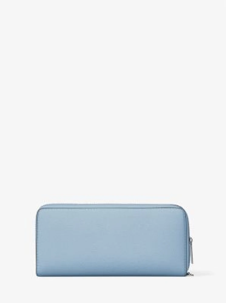 Large Pebbled Leather Continental Wallet