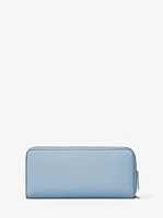 Large Pebbled Leather Continental Wallet