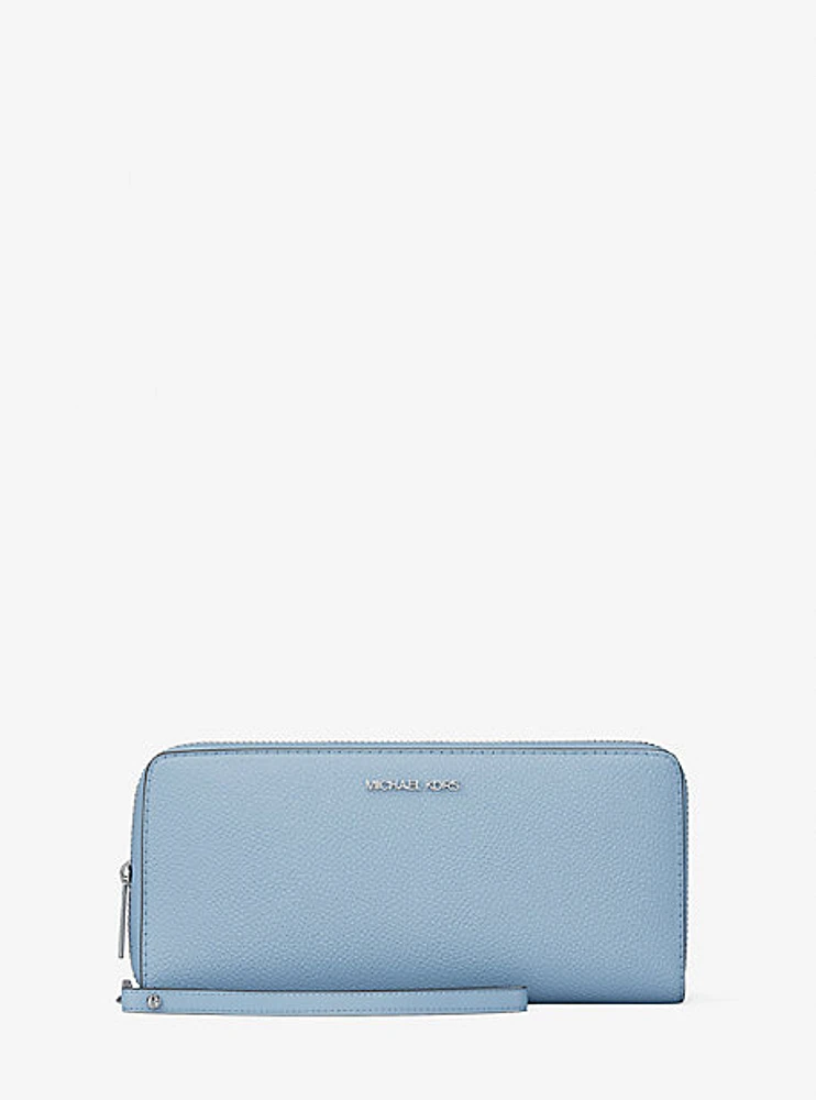 Large Pebbled Leather Continental Wallet