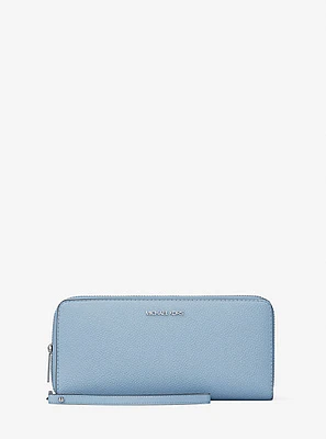 Large Pebbled Leather Continental Wallet