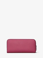 Large Pebbled Leather Continental Wallet