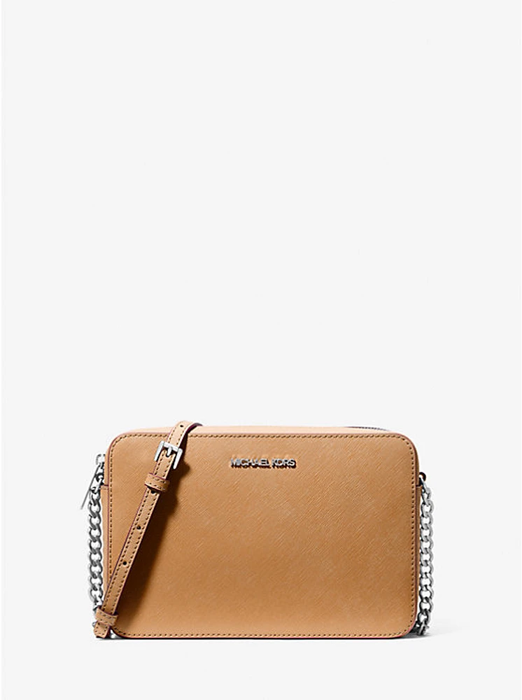 Bandolera Jet Set grande de piel saffiano