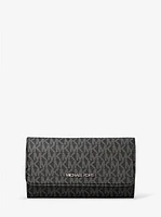 Jet Set Large Signature Logo Tri-Fold Wallet