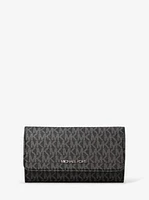 Jet Set Large Signature Logo Tri-Fold Wallet