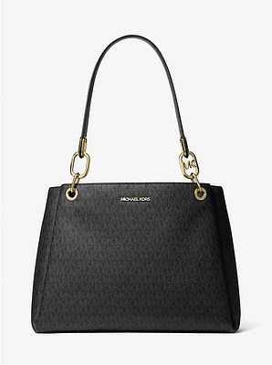 Trisha Large Logo Shoulder Bag