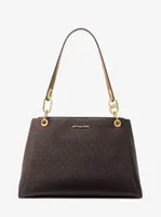 Trisha Large Logo Shoulder Bag