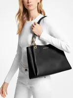 Trisha Large Pebbled Leather Shoulder Bag