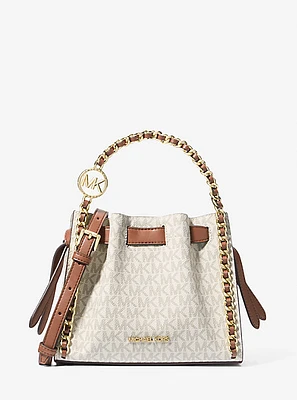 Mina Small Signature Logo Chain Crossbody Bag