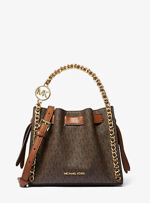 Mina Small Signature Logo Chain Crossbody Bag