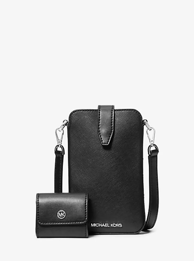 Jet Set Saffiano Leather Smartphone Crossbody Bag with Case for Apple AirPods Pro®