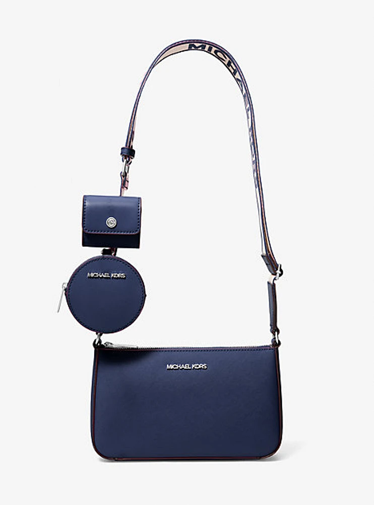 Jet Set Small Saffiano Leather Crossbody Bag with Case for Apple Airpods Pro®