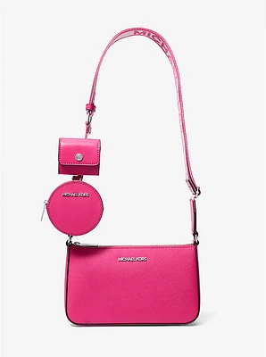 Jet Set Small Saffiano Leather Crossbody Bag with Case for Apple Airpods Pro®