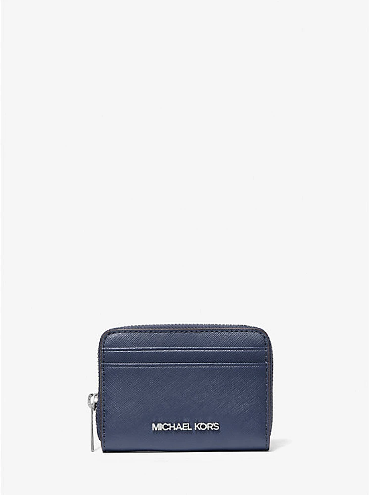 Billetera Jet Set Travel mediana de cuero saffiano