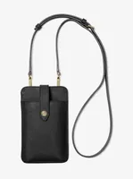Saffiano Leather Smartphone Crossbody Bag