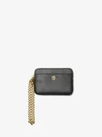 Medium Saffiano Leather Chain Card Case