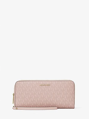 Jet Set Travel Large Signature Logo Continental Wristlet