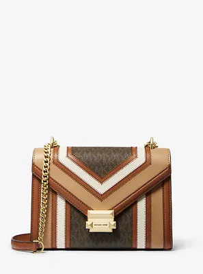 Whitney Medium Color-Block and Signature Logo Shoulder Bag