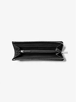 Jet Set Travel Large Saffiano Leather Quarter-Zip Wallet