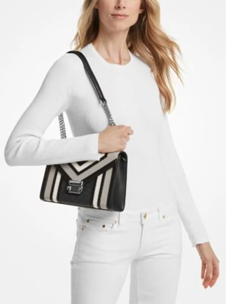 Whitney Medium Color-Block and Signature Logo Shoulder Bag