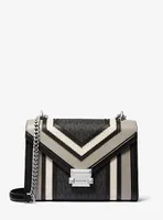 Whitney Medium Color-Block and Signature Logo Shoulder Bag