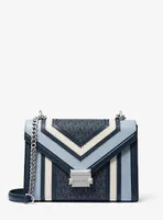 Whitney Medium Color-Block and Signature Logo Shoulder Bag