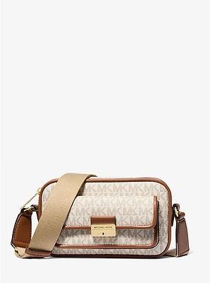 Bradshaw Extra-Small Metallic Signature Logo Camera Crossbody Bag