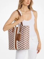 Vincent Large Logo Jacquard Tote Bag with Card Case